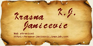 Krasna Janićević vizit kartica